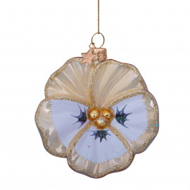 Anhänger Glasornament Veilchen gold
