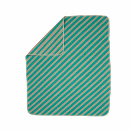 JUWEL Babydecke Diagonalstreifen verde mare