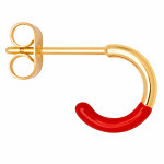 Ohrring Color Hoop Half Dip passion red