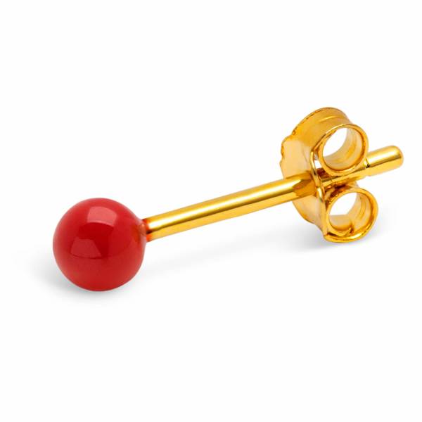 Ohrstecker Color Ball passion red 