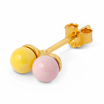 Ohrstecker Double Color Ball light pink yellow