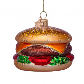 Anhänger Glasornament Hamburger