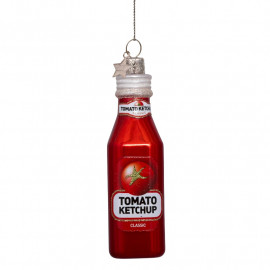 Anhänger Glasornament Ketchup Flasche