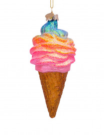 Anhänger Glasornament Eis rainbow 