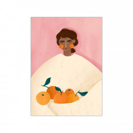 Poster A4 the woman with the oranges, Bea Muller
