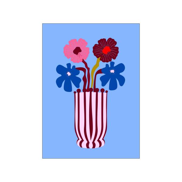Poster A5 blue harmony flower_FAAD