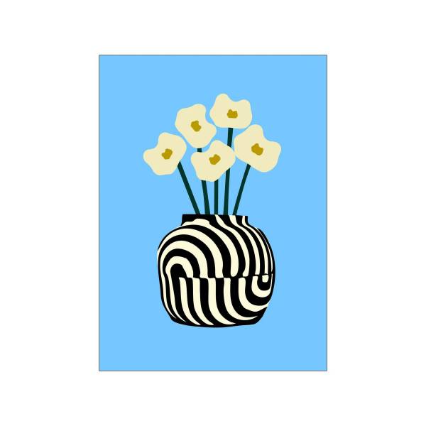 Poster A5 dream blue flower _faad