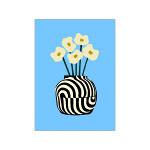 Poster A5 dream blue flower _faad