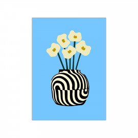 Poster A5 dream blue flower , FAAD