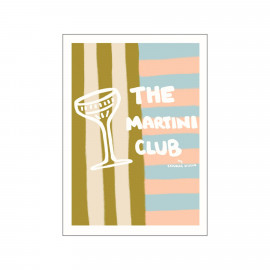 Poster A4 the martini club, Engberg Studios