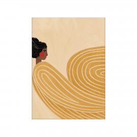 Poster A3 the woman with the yellow stripes, Bea Muller