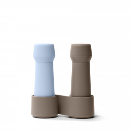  Salz & Pfeffermühle Set AMSTERDAM To-Go, Warm Gray / Sky Blue