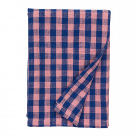 Geschirrtuch kariert blau pink