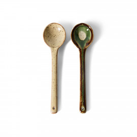 70s Ceramics Serving Spoons Hills