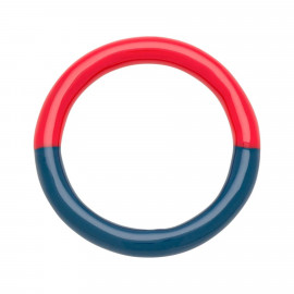 Ring Double Color retro dark blue/hot coral 55