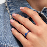 Lulu Copenhagen_Ring Love Knot dazzling blue 57_5