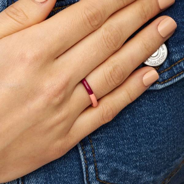 Lulu Copenhagen_Ring Double Color burnt coral_plum 57_2