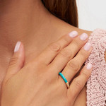 Lulu Copenhagen_Ring Double Color petrol_buttercream_2
