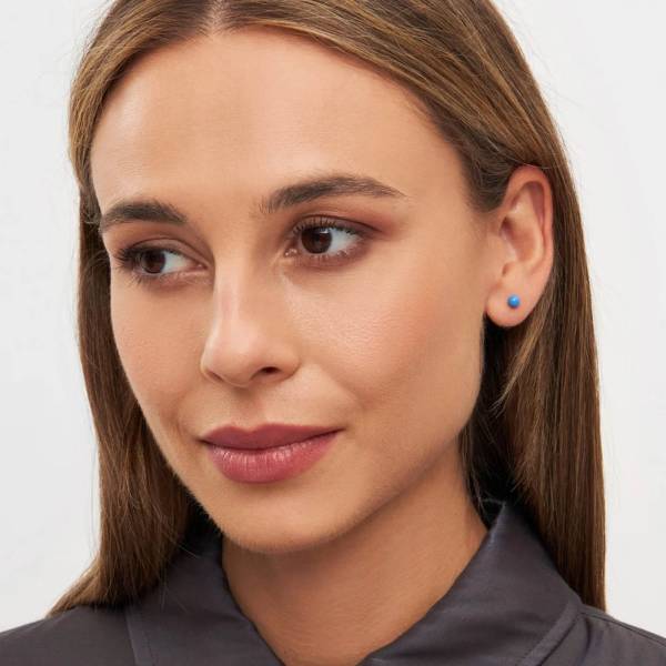 Lulu Copenhagen_Ohrstecker Color Ball Medium blue_3