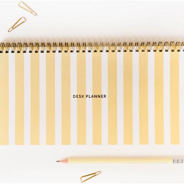 A Journal_Deskplanner yellow stripes_