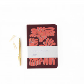 Notebook A6 Coral Flowers