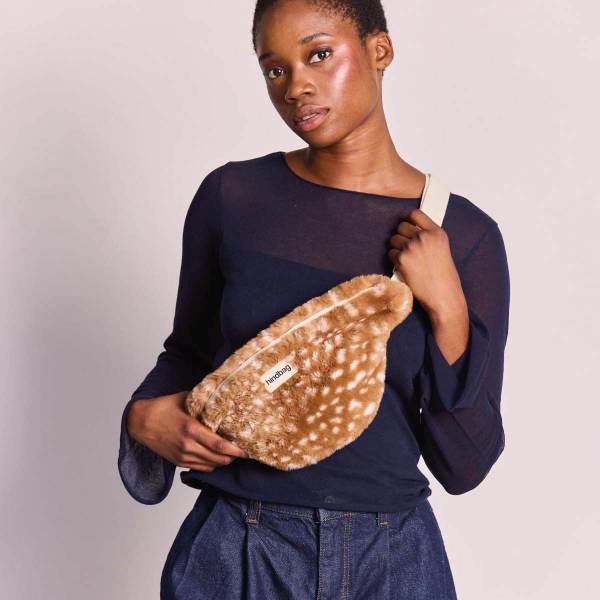 hindbag_OLIVIA fanny pack fake fur deer_2