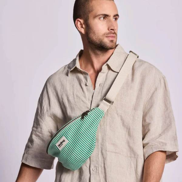 hindbag_OLIVIA fanny pack grün gestreift_4