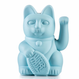 Winkekatze hellblau