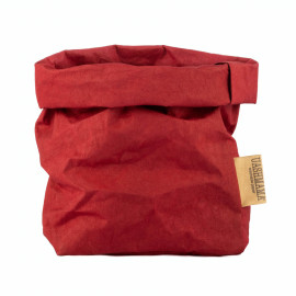 Paper bag M dunkelrot