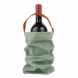 Wine Bag mit Henkel salbeigrün