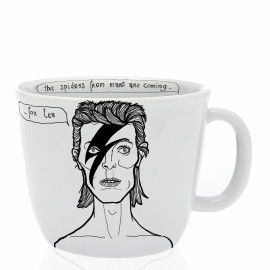 Tasse "the glam rocker", David says : “the spiders from the mars are comming ... for tea”