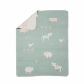 JUWEL Babydecke Bauernhof hellgrün