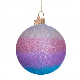 Anhänger Glaskugel Glitter rainbow